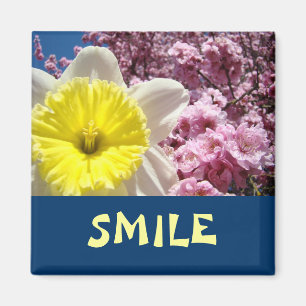 Aimants SMILE Jonquilles Fleurs Blossoms Roses