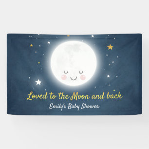Aimé à la lune et à la bannière arrière de pa