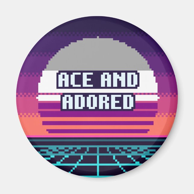 Aimé et adulé Fierté Pixel Magnet (Devant)