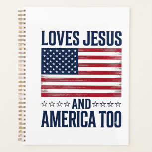 Aime Jésus et l'Amérique aussi T-shirt chrétien pa