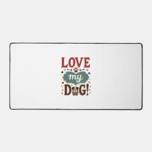 Aime Moi Aime Mon Chien Vintage Joli Empreinte De