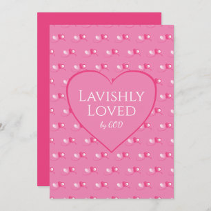 AIMÉ PAR DIEU Coeurs roses Jour des Valentines Per