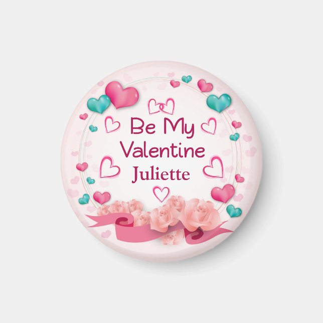 Aimé Personnalisé Magnet De La Saint-Valentin (Devant)