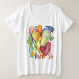 Aimer Coeurs de guérison Art Chemise personnalisée