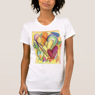 Aimer Coeurs de guérison Art T-shirt personnalisé