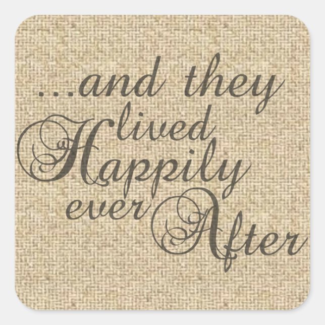 Aimer dire citation burlap autocollants de concept (Devant)