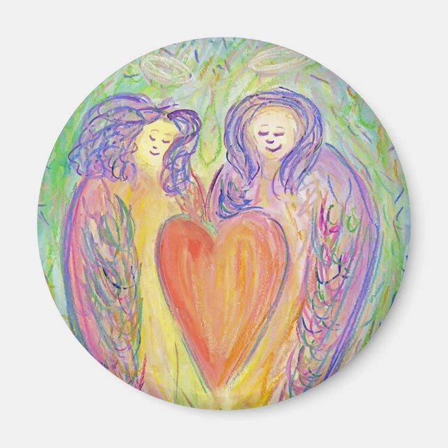 Aimer gentillesse Guardian Angels Art Frigo aimant (Devant)