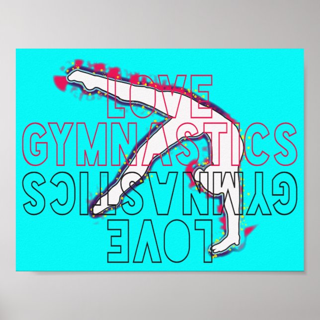 Aimer Gymnastique Poster personnalisé (Devant)