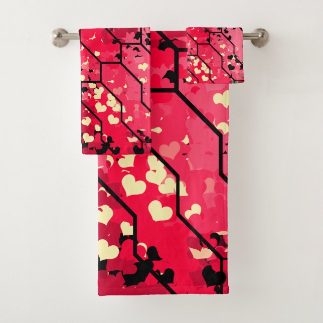 Aimer le Motif rose et rouge (En situation)