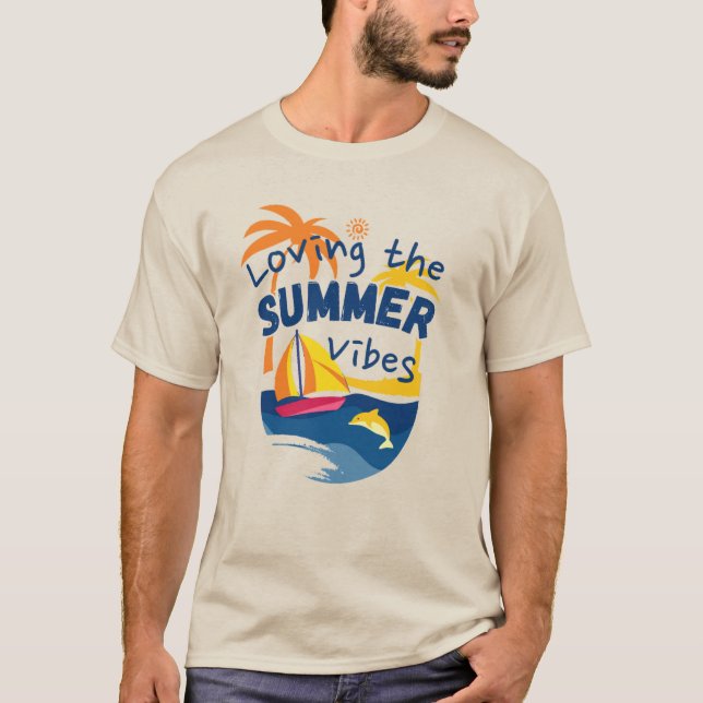 Aimer les ondes estivales. T-shirt (Devant)
