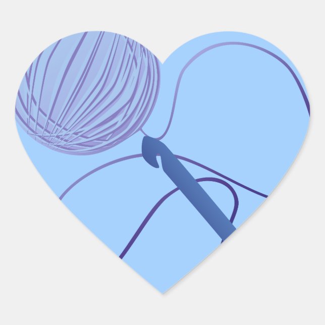 Aimer les Stickers Coeur Crochet (Devant)