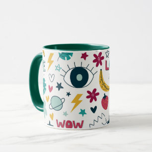 Aimer mignon design oeil cuisine serviette tasse d