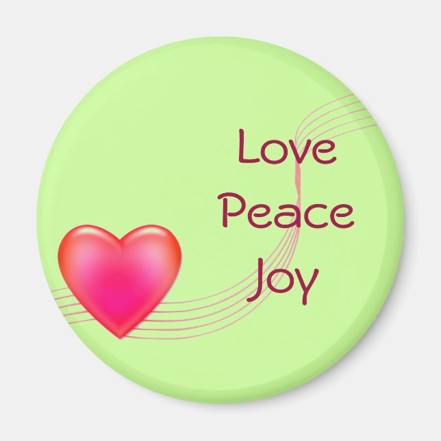 Aimer Peace Joy Fridge Magnet (Devant)