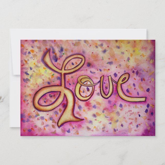 Aimer Pink Invitations glamour ou invitations (Devant)