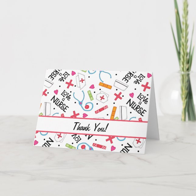 Aimer une infirmière Merci Médicale Art Blanc (Devant)