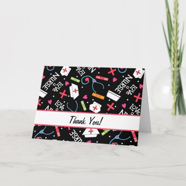 Aimer une infirmière Merci Médicale Art Noir (Devant)
