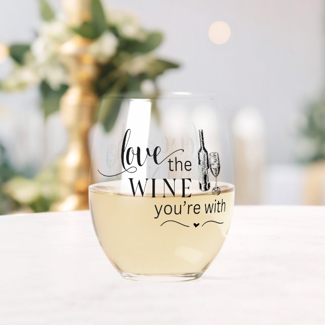 Aimez le vin que vous êtes avec le verre de vin (Insitu (Mariage))