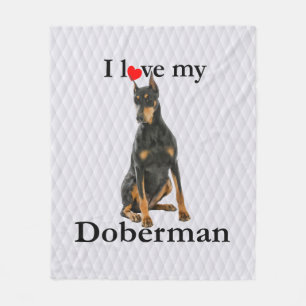 Aimez ma couverture d'ouatine de dobermann