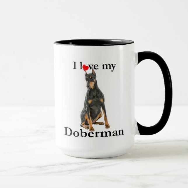 Aimez ma Mug Doberman (Droite)