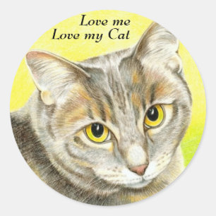 Aimez-moi, Aimez mon autocollant de chat