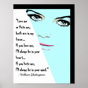 Aimez-moi ou détestez-moi Poster William Shakespea