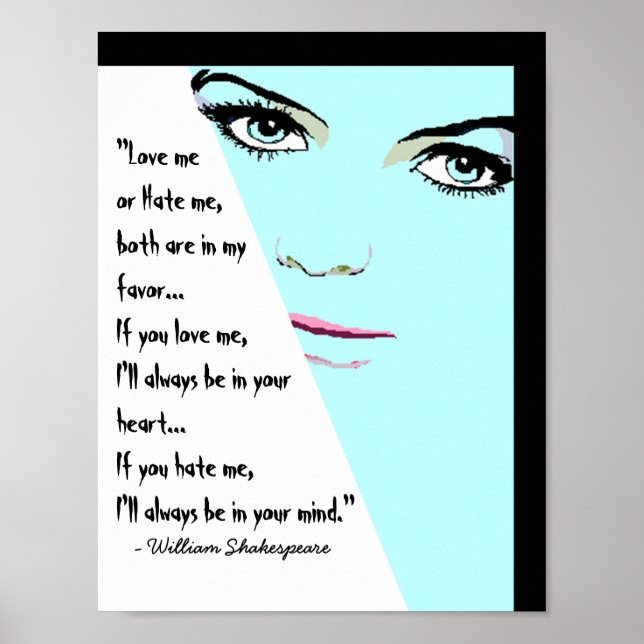 Aimez-moi ou détestez-moi Poster William Shakespea (Devant)