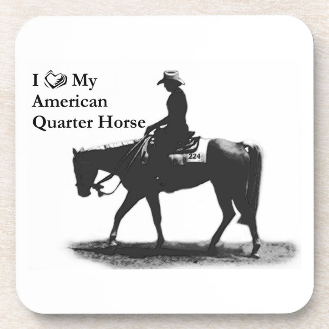 Aimez mon dessous de verre Cheval American Quarter (Devant)