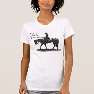 Aimez mon T-shirt quart américain de cheval