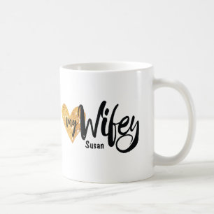 Aimez mon Wifey de votre tasse de coeur de mari