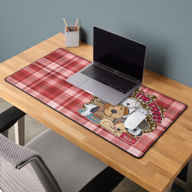 Aimez tous les Chiens Red Plaid (Bureau 2)