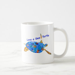 Aimez une tasse de café de tortue de mer