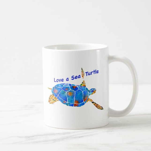 Aimez une tasse de café de tortue de mer (Droite)