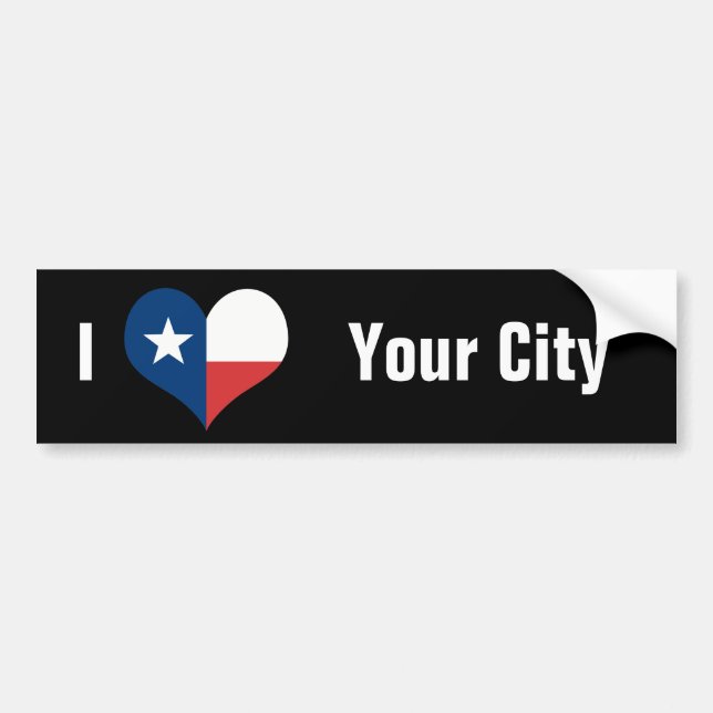 Aimez votre sticker pare-chocs Texan City (Devant)