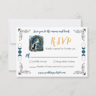 Aimez-vous à la carte RSVP de mariage céleste de l