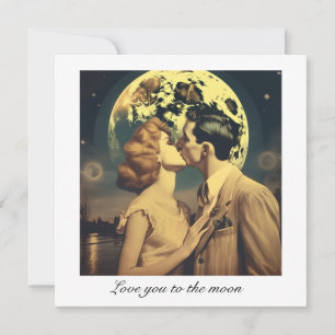 Aimez-vous à la lune, affiche de voyage personnali