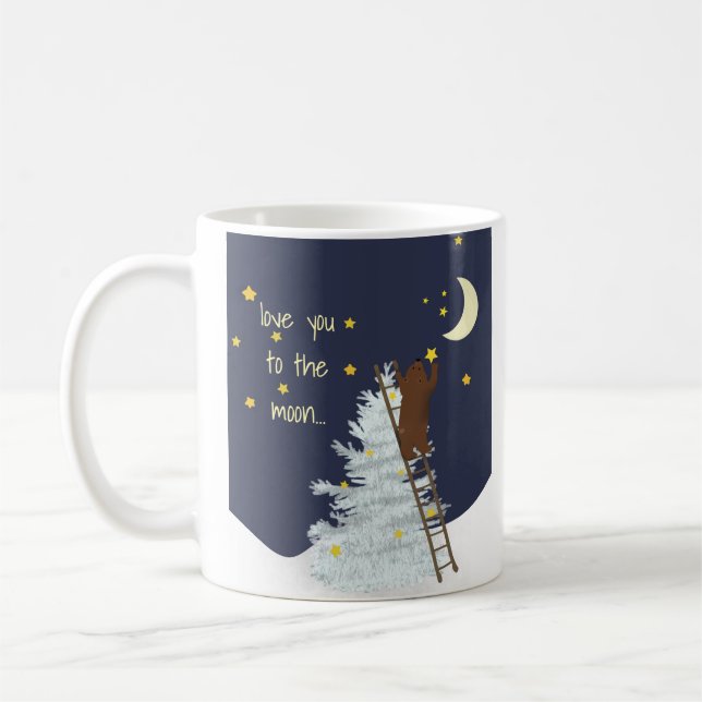 Aimez-vous à la lune Ours Mug (Gauche)