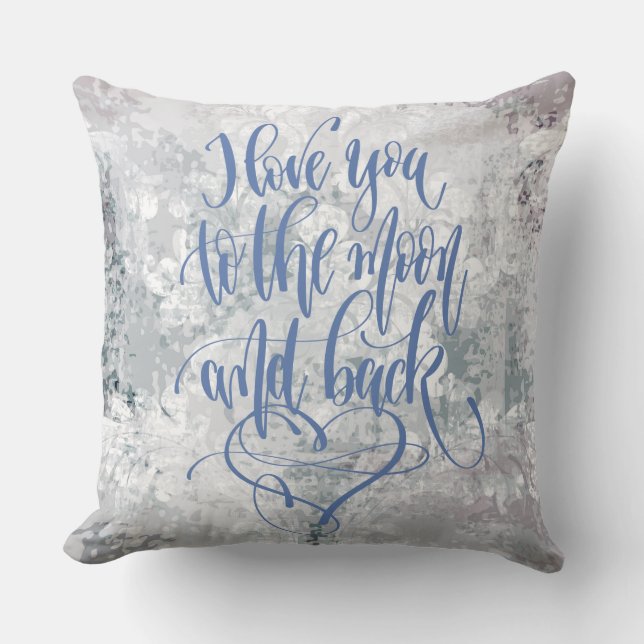 Aimez-vous au Coussin d'aquarelle de la lune et du (Recto)