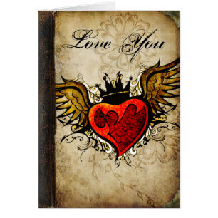 "Aimez-vous" coeur à ailes par tatouage urbain