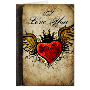 "Aimez-vous" coeur à ailes par tatouage urbain