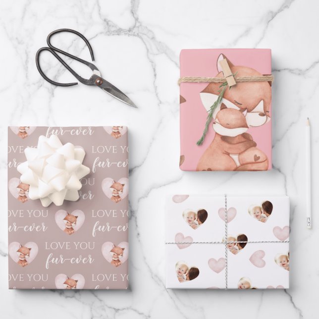 Aimez-vous Fur-Ever Fox Envelopper feuilles de pap (Recto)