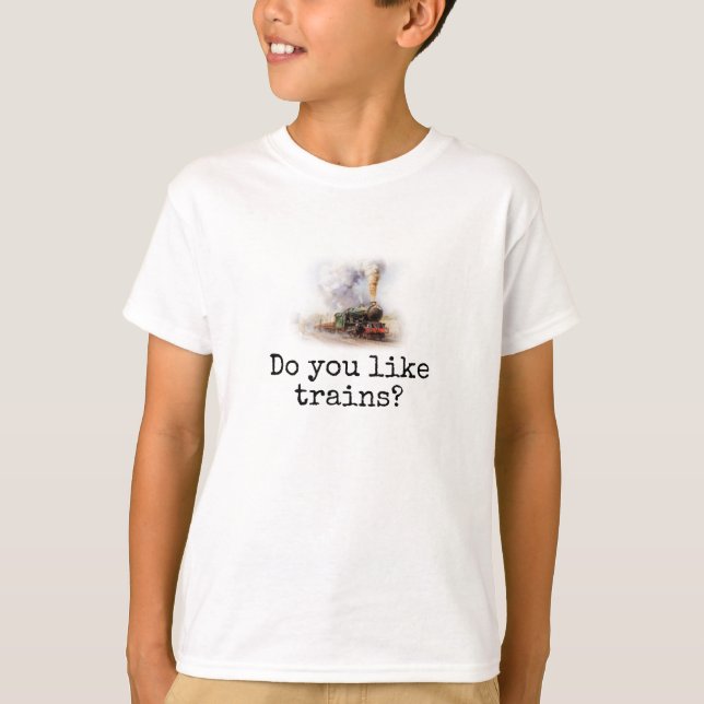 "Aimez-vous les trains ?" T-shirt enfant (Devant)