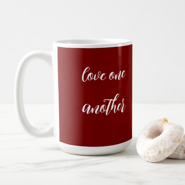 Aimez-vous les uns les autres  tasse à café (Avec donut)