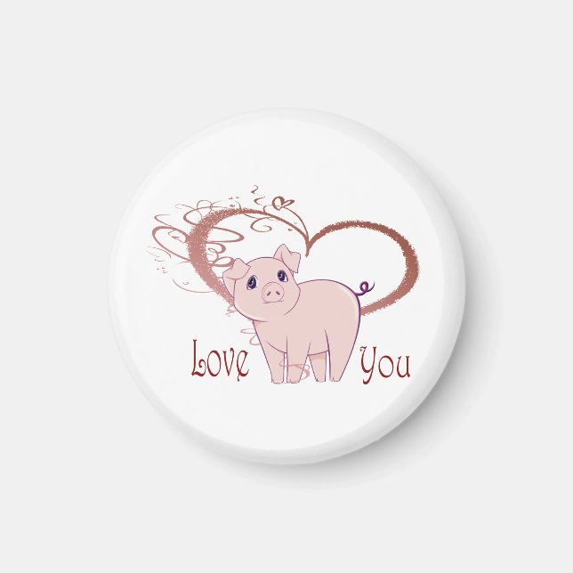 Aimez-Vous, Magnet D'Art Piggy (Devant)