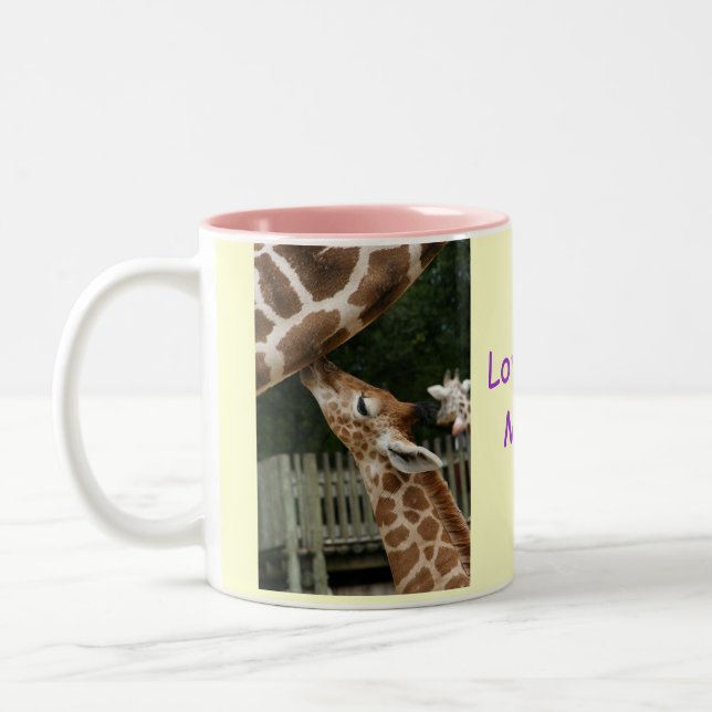 Aimez-vous maman Giraffe Mug (Gauche)