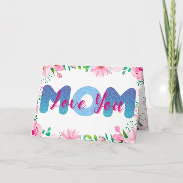 Aimez vous Maman photos personnalisées Carte de jo (Devant)