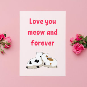 Aimez-vous miow et pour toujours Cat Pink Valentin