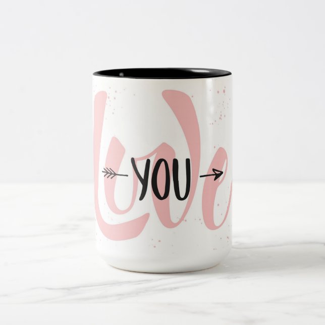 Aimez-vous Mug à café à deux tons (Centre)