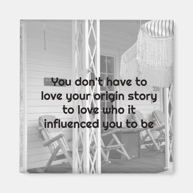 Aimez-vous Noir et Blanc Retro Vibes Magnet (Devant)