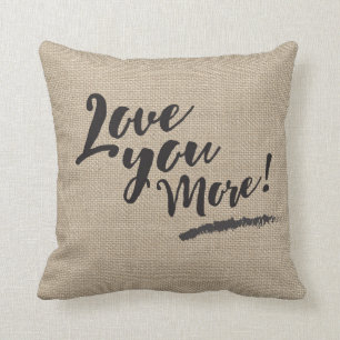 AIMEZ-VOUS PLUS de coussin de toile de regard avec