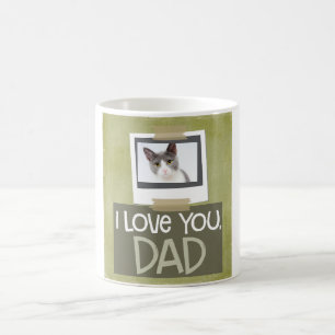 Aimez-vous, tasse de photo de chat de vert de